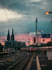 Railroad tracks against sky