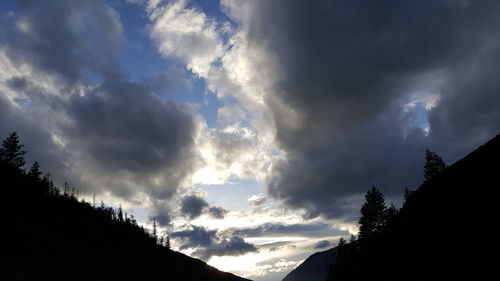 Low angle view of storm clouds in sky