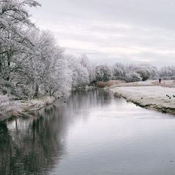 Scenic view of river against sky
