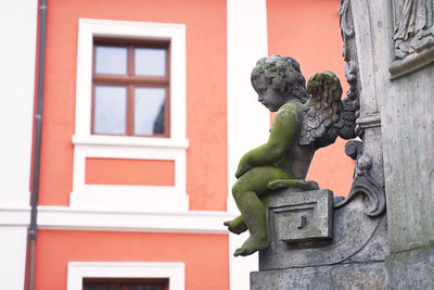 Low angle view of statue