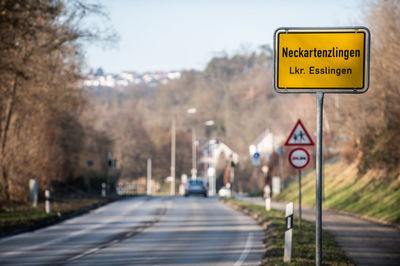 Information sign on village entrance