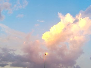 Low angle view of sky during sunset