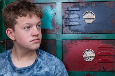 Portrait of teenage boy