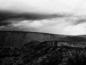 Low angle view of wall against sky