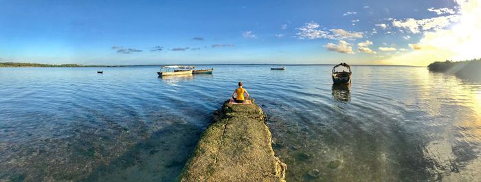 Scenic view of sea against sky