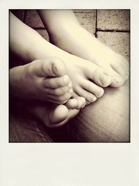 Close-up of baby feet