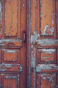 Full frame shot of old door