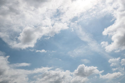 Low angle view of clouds in sky