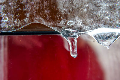 Close-up of ice crystals