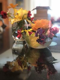 Close-up of flower pot on table