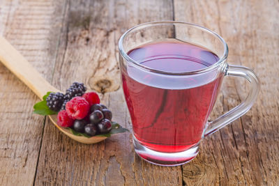 Close-up of drink on table