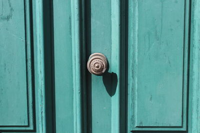 Close-up of closed door