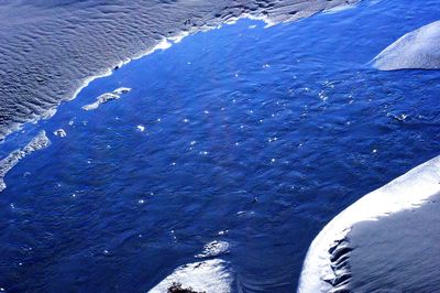 High angle view of sea