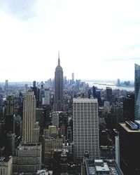 View of skyscrapers in city against sky