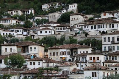 Houses in town of berat in albania 