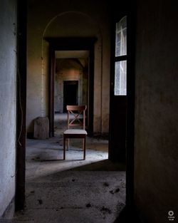 Interior of abandoned building