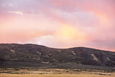 View of mountain against cloudy sky