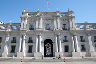 Low angle view of historical building against sky