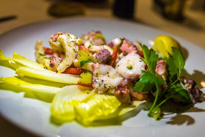 Close-up of salad in plate