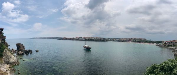 Panoramic view of sea against sky