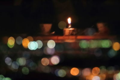 Defocused lights at night