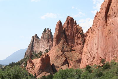 Scenic view of rocky mountains against sky