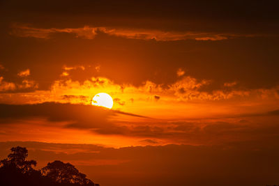 Low angle view of sky during sunset