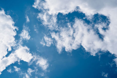 Low angle view of clouds in sky