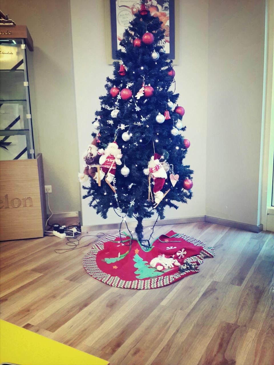 indoors, home interior, table, decoration, flower, vase, decor, domestic room, christmas, house, no people, still life, celebration, chair, flooring, home, window, floral pattern, wood - material, red