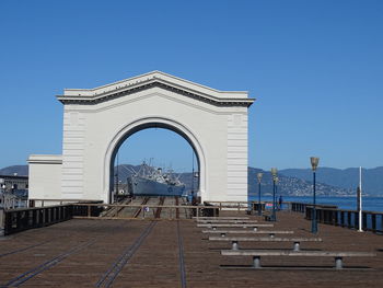 View of building against blue sky