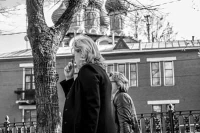 Woman standing in park