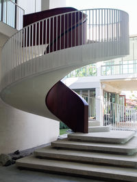 Low angle view of staircase in modern building