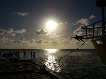 Scenic view of sunset over sea