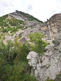 Scenic view of rocky mountains against sky
