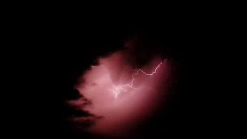 Low angle view of lightning in sky