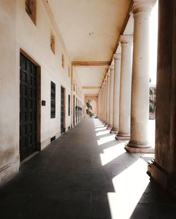 Empty corridor in building