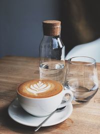 Coffee cup on table