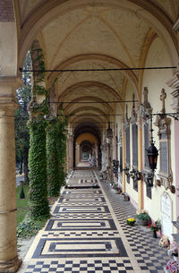 Monumental architecture of mirogoj cemetery arcades in zagreb, croatia