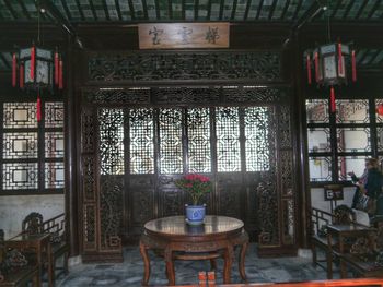 Interior of empty restaurant