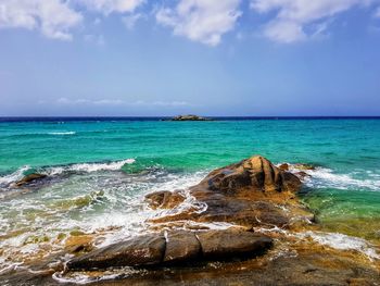 Scenic view of sea against sky