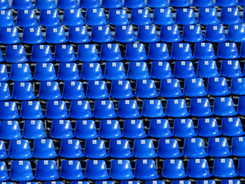 Full frame shot of empty seats