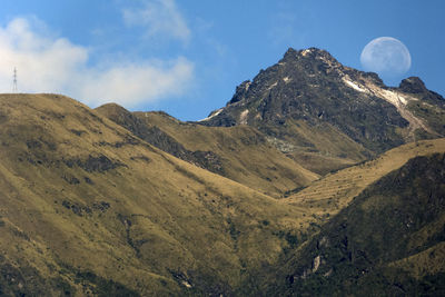 Low angle view of mountain against sky