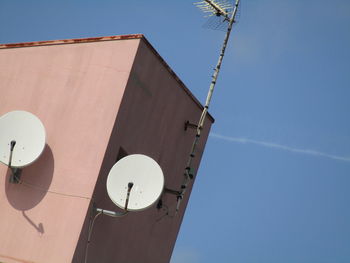 Low angle view of building against clear sky