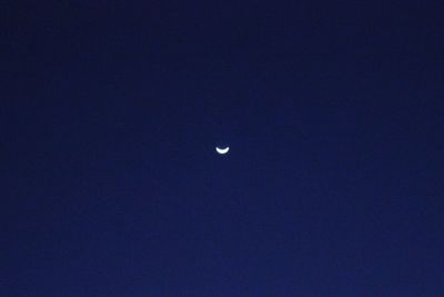 Low angle view of moon in sky