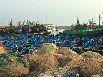 Boats in harbor