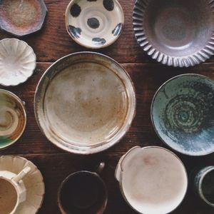 Close-up of food on table