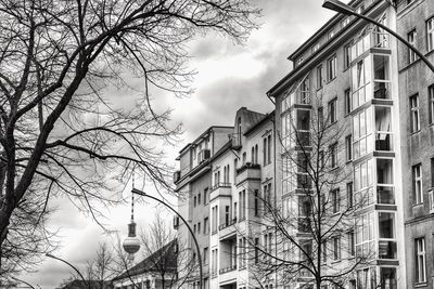 Low angle view of buildings in city