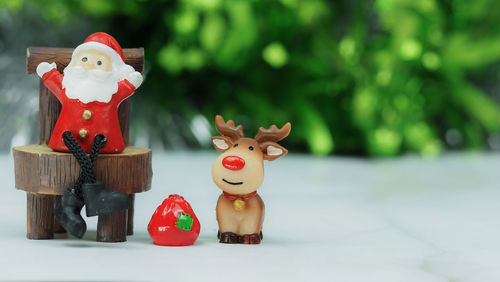 Close-up of figurine toys