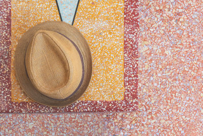 Directly above shot of multi colored pencils on table