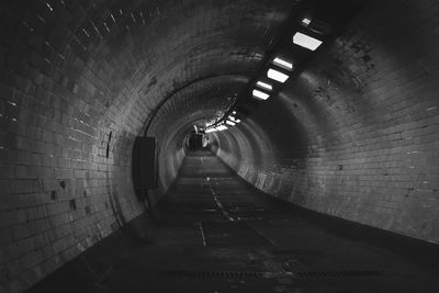 View of empty subway tunnel